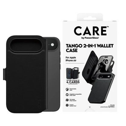 MagSafe tok Apple iPhone 17 Air-hez, PanzerGlass, Care Feature Tango Two-in-One, Fekete