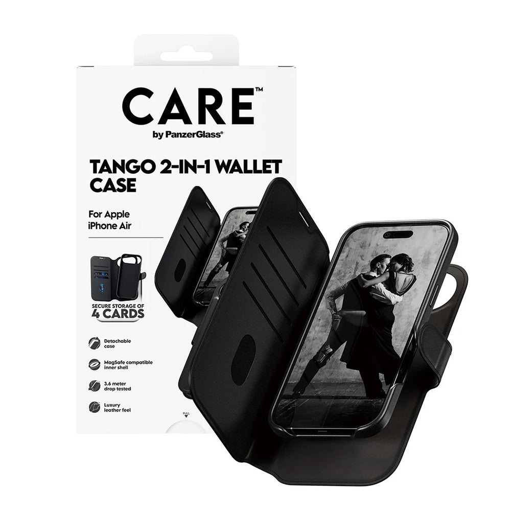 MagSafe tok Apple iPhone 17 Air-hez, PanzerGlass, Care Feature Tango Two-in-One, Fekete