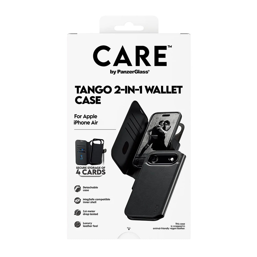 MagSafe tok Apple iPhone 17 Air-hez, PanzerGlass, Care Feature Tango Two-in-One, Fekete