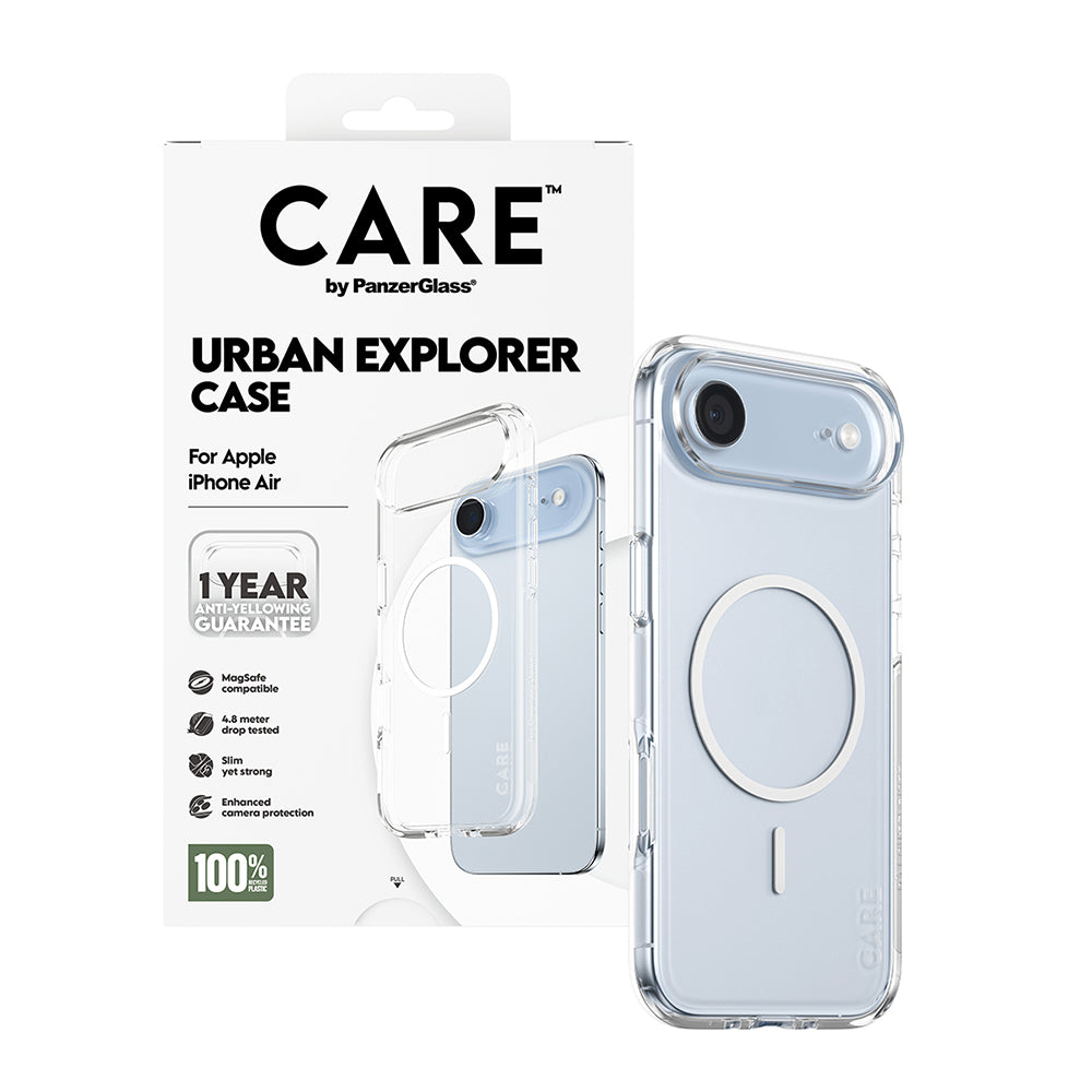 MagSafe tok Apple iPhone 17 Air-hez, PanzerGlass, Care Urban Explorer, Átlátszó Fehér