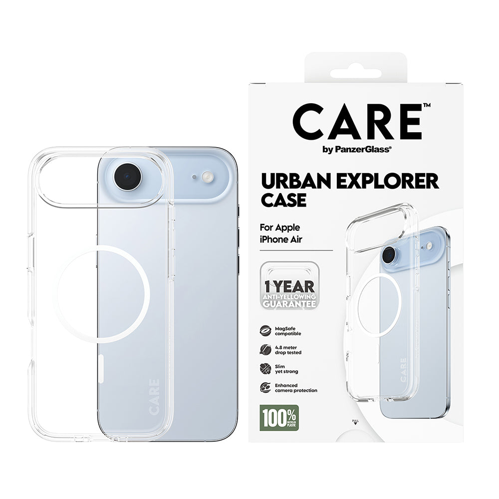MagSafe tok Apple iPhone 17 Air-hez, PanzerGlass, Care Urban Explorer, Átlátszó Fehér