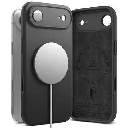 MagSafe tok Apple iPhone 17 Air-hez, Ringke, Szilikon, Fekete