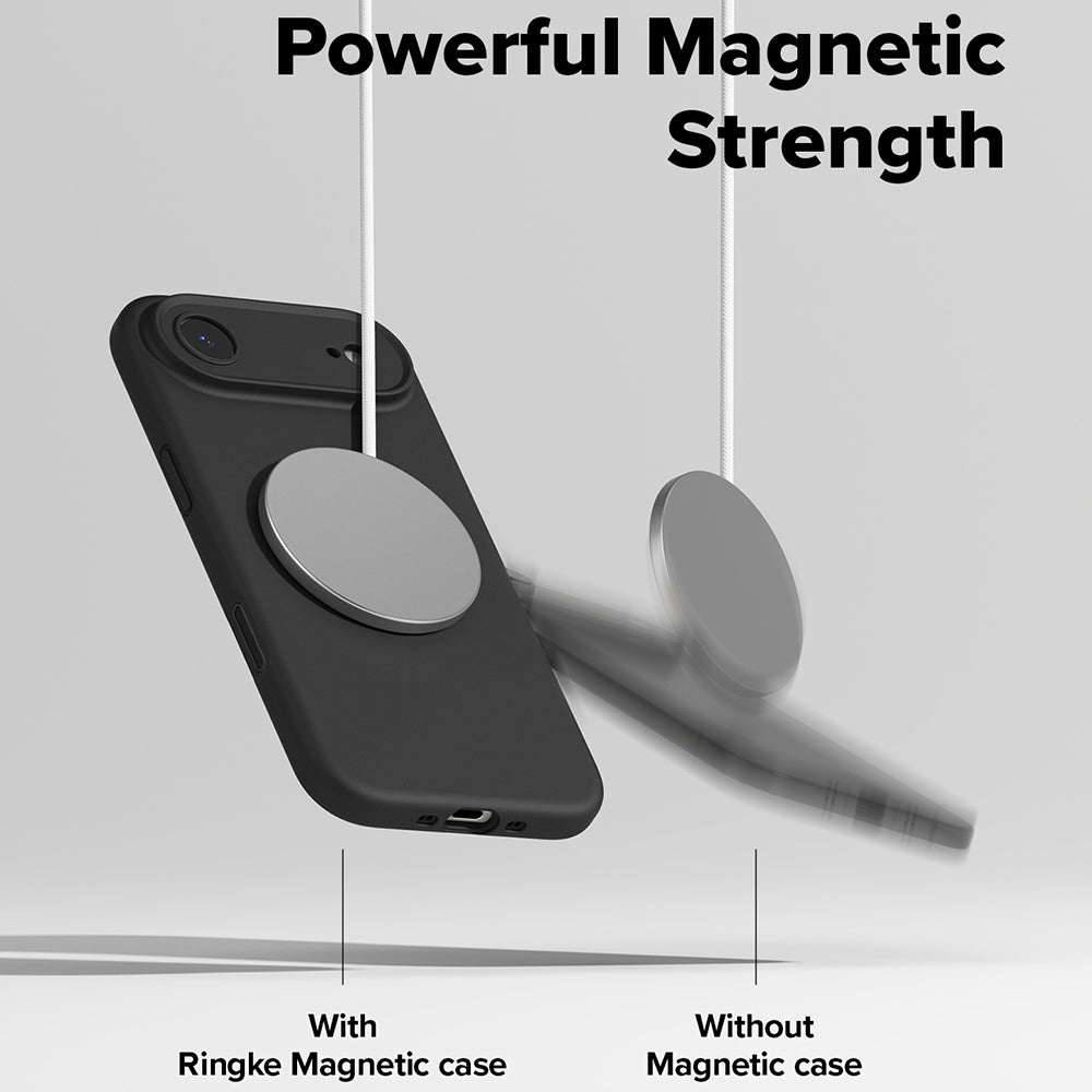 MagSafe tok Apple iPhone 17 Air-hez, Ringke, Szilikon, Fekete