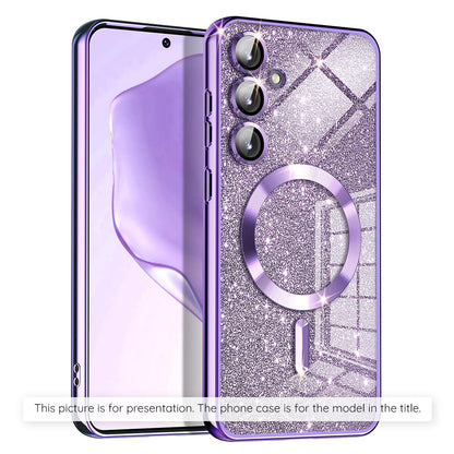 MagSafe tok Apple iPhone 17 Air-hez, Techsuit, Luxury Glitter, Világoslila