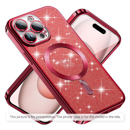 MagSafe tok Apple iPhone 17 Air-hez, Techsuit, Luxury Glitter, Rózsaszín