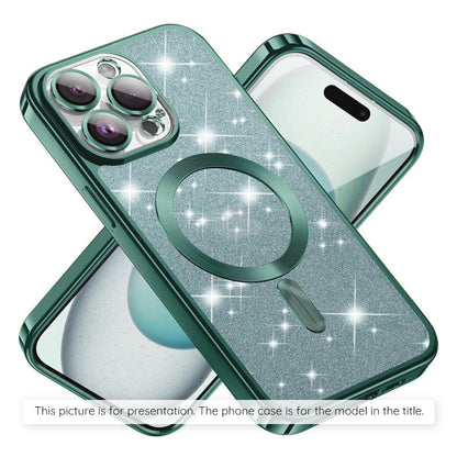MagSafe tok Apple iPhone 17 Air-hez, Techsuit, Luxury Glitter, Világoszöld