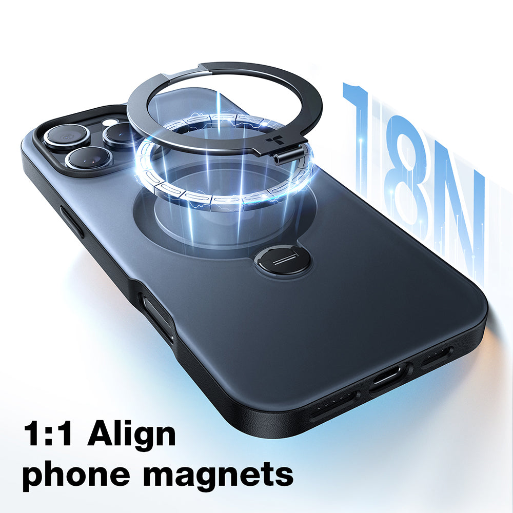 MagSafe tok Apple iPhone 17 Air-hez, Torras, Ostand Spin, Átlátszó