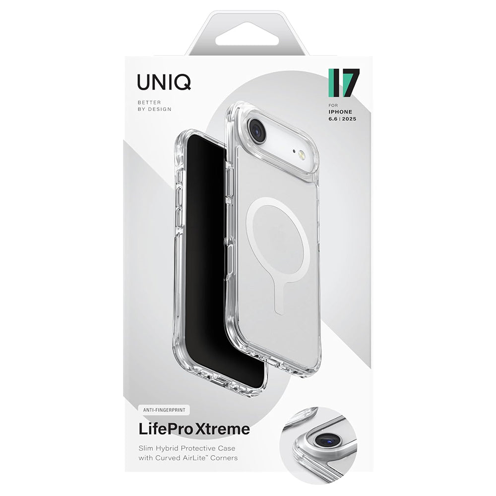 MagSafe tok Apple iPhone 17 Air-hez, UNIQ, LifePro Xtreme MagClick, Átlátszó