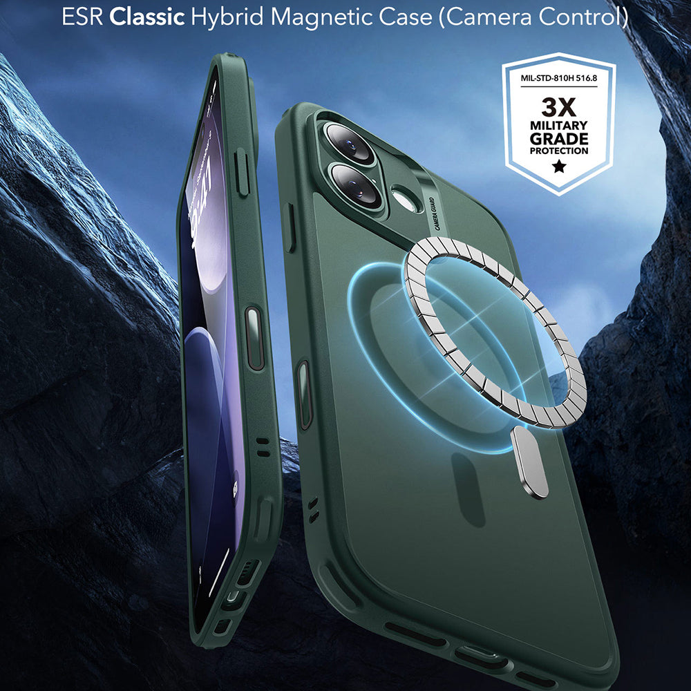 MagSafe tok Apple iPhone 17-hez, ESR, Classic Hybrid, Szaténzöld