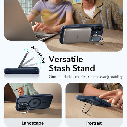 MagSafe tok Apple iPhone 17-hez, ESR, Classic Hybrid Kickstand, Szaténkék
