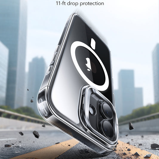 MagSafe tok Apple iPhone 17-hez, ESR, Classic Hybrid Kickstand, Átlátszó