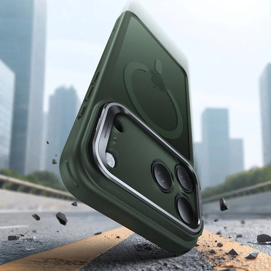 MagSafe tok Apple iPhone 17-hez, ESR, Classic Hybrid Kickstand, Szaténzöld