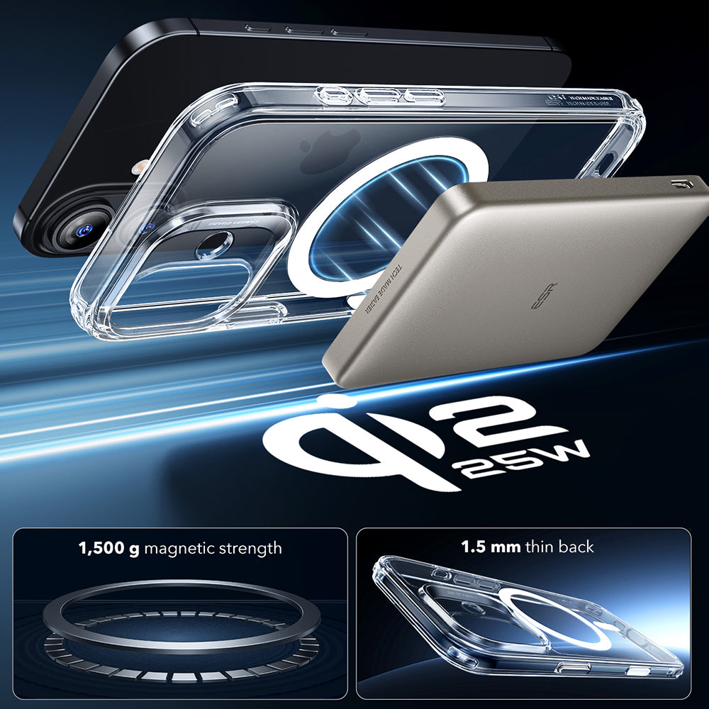 MagSafe tok Apple iPhone 17-hez, ESR, Classic Hybrid, Átlátszó
