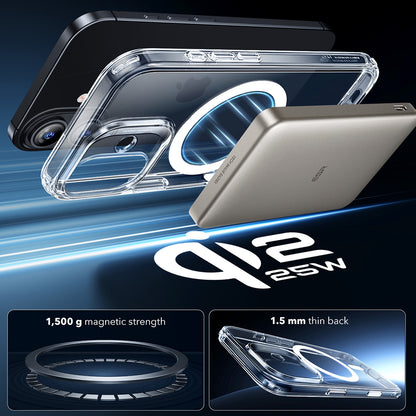 MagSafe tok Apple iPhone 17-hez, ESR, Classic Hybrid, Átlátszó