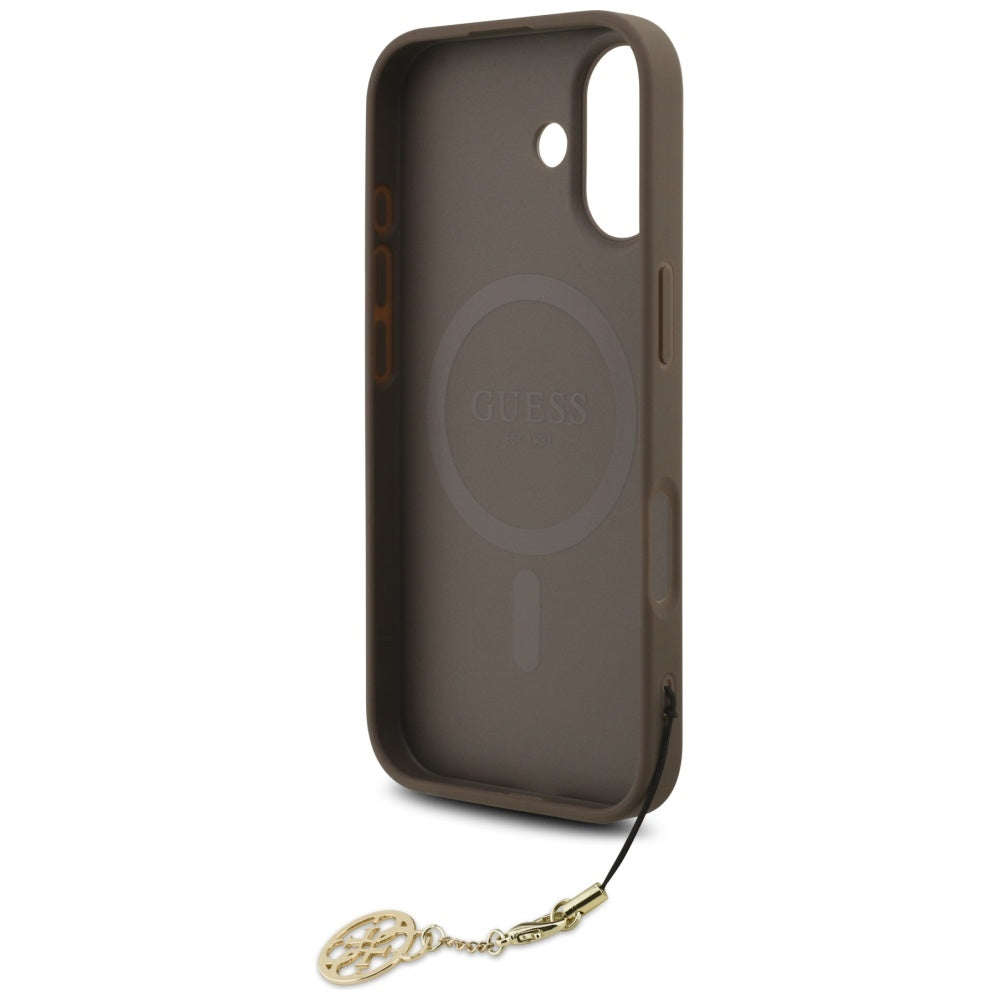 MagSafe tok Apple iPhone 17-hez, Guess, 4G Charm Cradle, Barna