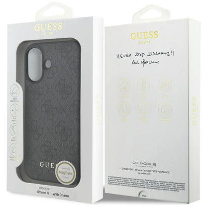 MagSafe tok Apple iPhone 17-hez, Guess, 4G Charm Cradle, Fekete