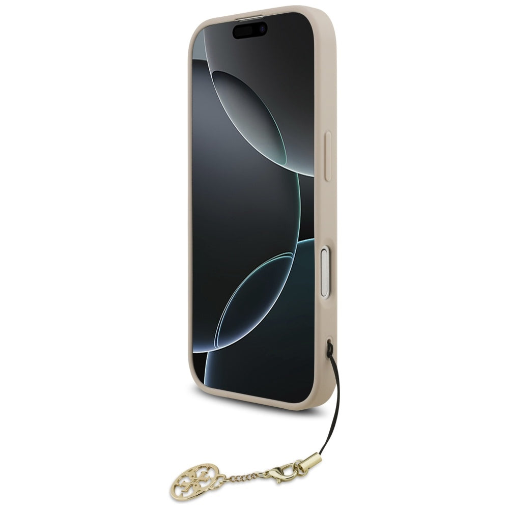 MagSafe tok Apple iPhone 17-hez, Guess, 4G Charm Cradle, Rózsaszín