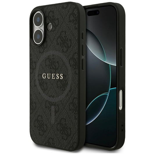 MagSafe tok Apple iPhone 17-hez, Guess, 4G Ring Classic Logo, Fekete