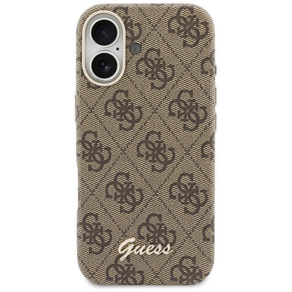 MagSafe tok Apple iPhone 17-hez, Guess, 4G Script Logo, Barna
