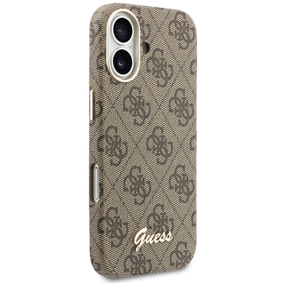 MagSafe tok Apple iPhone 17-hez, Guess, 4G Script Logo, Barna