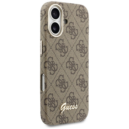 MagSafe tok Apple iPhone 17-hez, Guess, 4G Script Logo, Barna