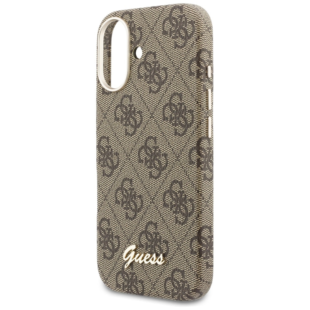 MagSafe tok Apple iPhone 17-hez, Guess, 4G Script Logo, Barna