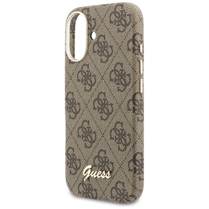 MagSafe tok Apple iPhone 17-hez, Guess, 4G Script Logo, Barna