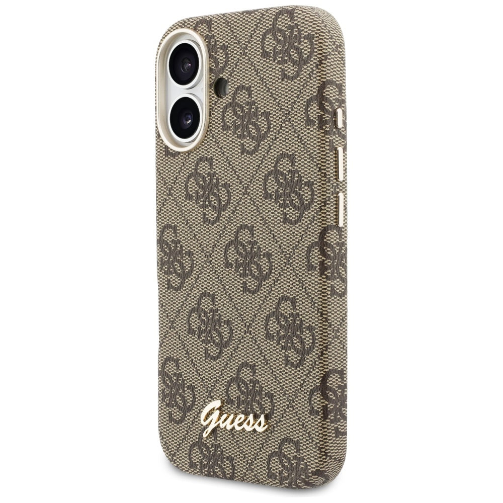 MagSafe tok Apple iPhone 17-hez, Guess, 4G Script Logo, Barna