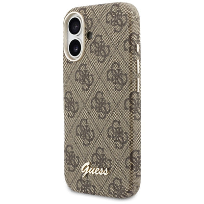 MagSafe tok Apple iPhone 17-hez, Guess, 4G Script Logo, Barna