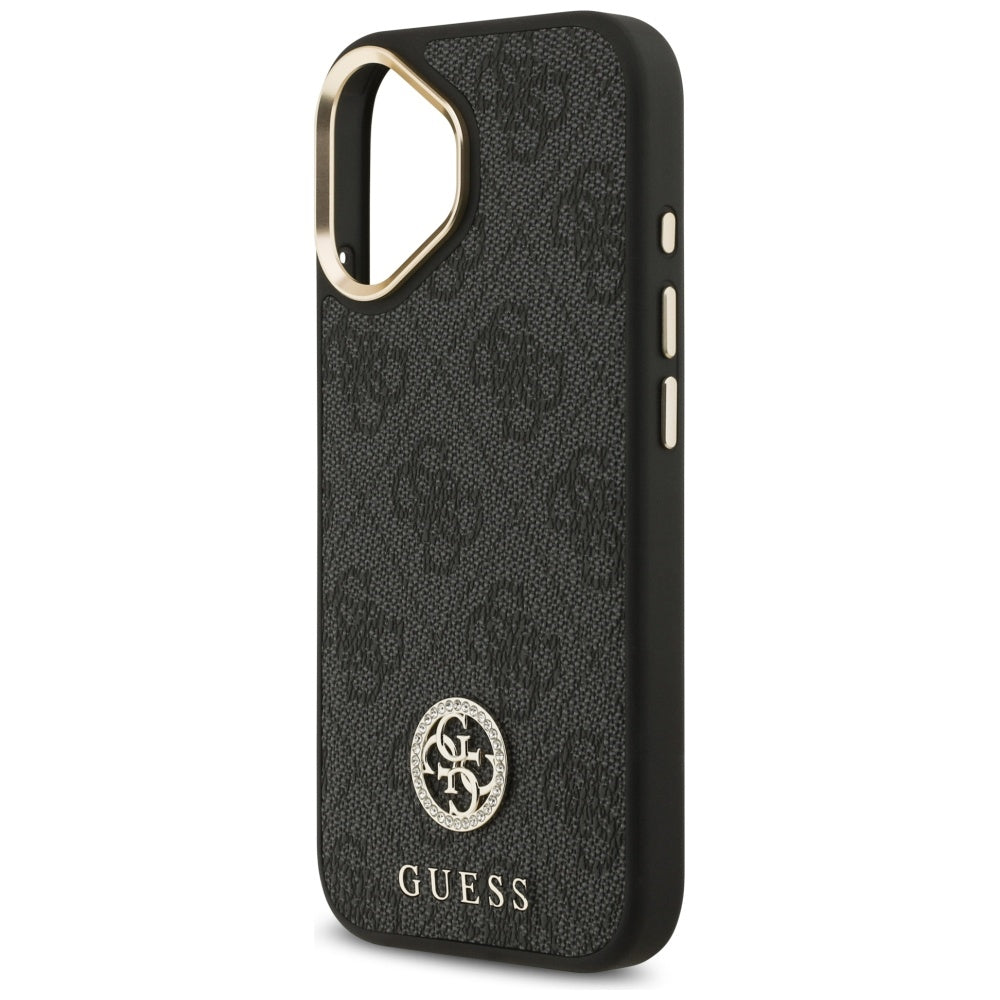 MagSafe Case for Apple iPhone 17, Guess, 4G Strass Logo, Black