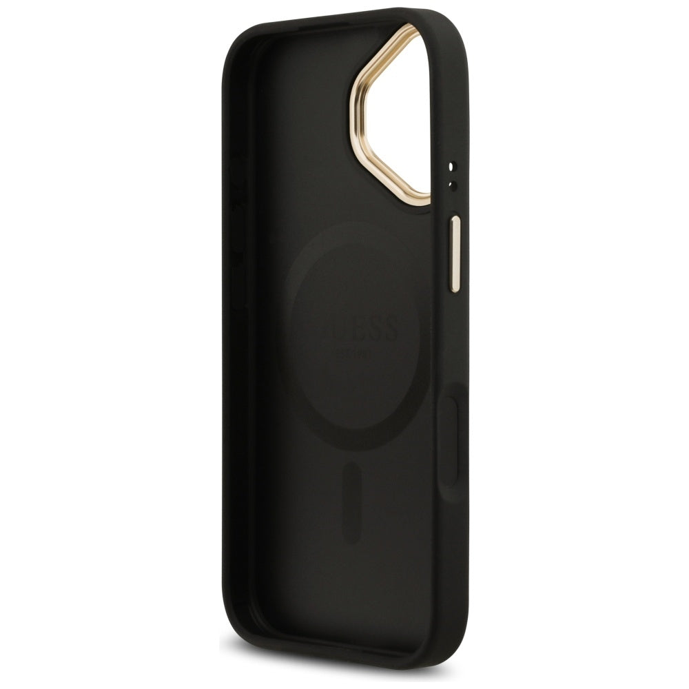 MagSafe Case for Apple iPhone 17, Guess, 4G Strass Logo, Black