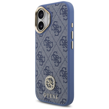 MagSafe tok Apple iPhone 17-hez, Guess, 4G Strass Logo nagy pánttal, Kék