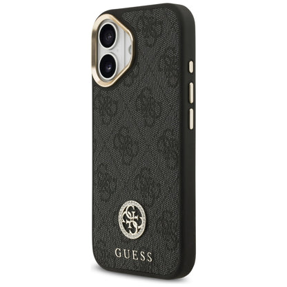 MagSafe tok Apple iPhone 17-hez, Guess, 4G Strass Logo nagy pánttal, Fekete