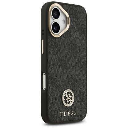 MagSafe tok Apple iPhone 17-hez, Guess, 4G Strass Logo nagy pánttal, Fekete