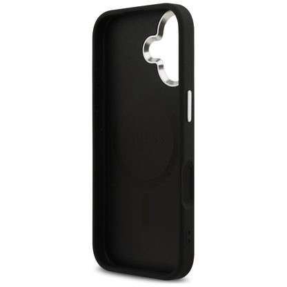 MagSafe Case for Apple iPhone 17, Guess, Glitter Triangle Logo, Black