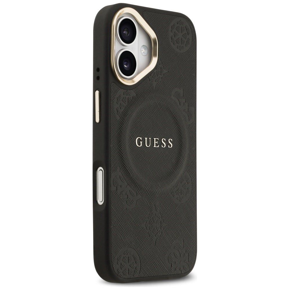 MagSafe tok Apple iPhone 17-hez, Guess, Peony Hot Stamp, Fekete