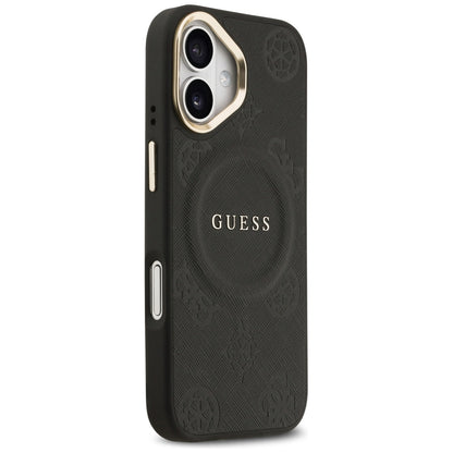 MagSafe tok Apple iPhone 17-hez, Guess, Peony Hot Stamp, Fekete
