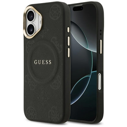 MagSafe tok Apple iPhone 17-hez, Guess, Peony Hot Stamp, Fekete