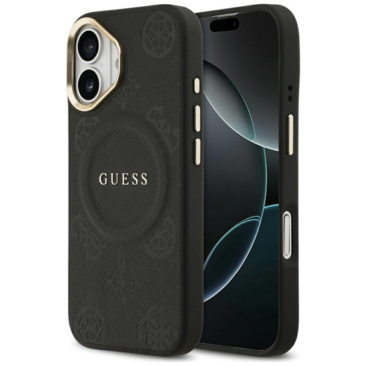 MagSafe tok Apple iPhone 17-hez, Guess, Peony Hot Stamp, Fekete