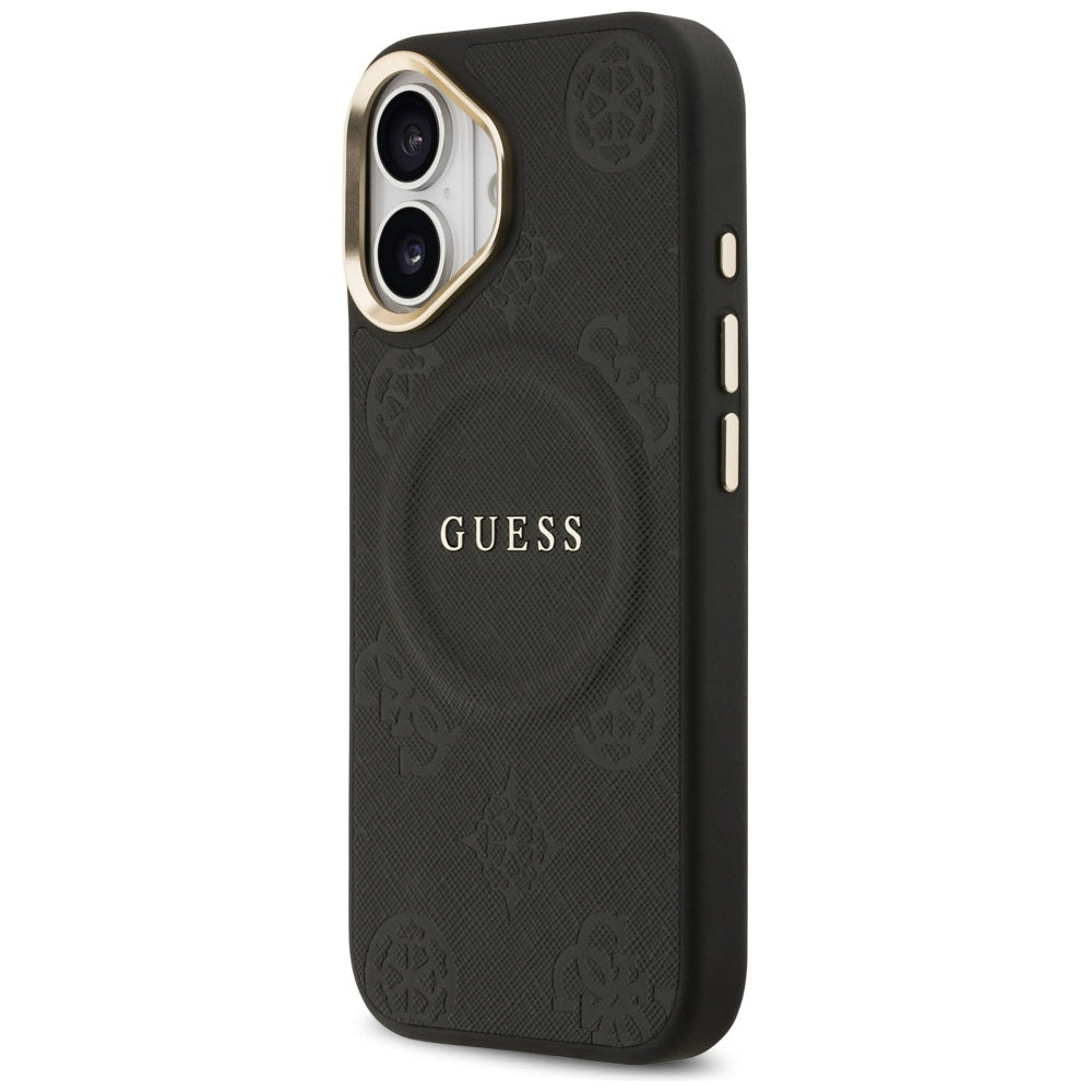 MagSafe tok Apple iPhone 17-hez, Guess, Peony Hot Stamp, Fekete