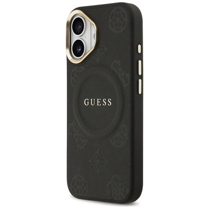 MagSafe tok Apple iPhone 17-hez, Guess, Peony Hot Stamp, Fekete
