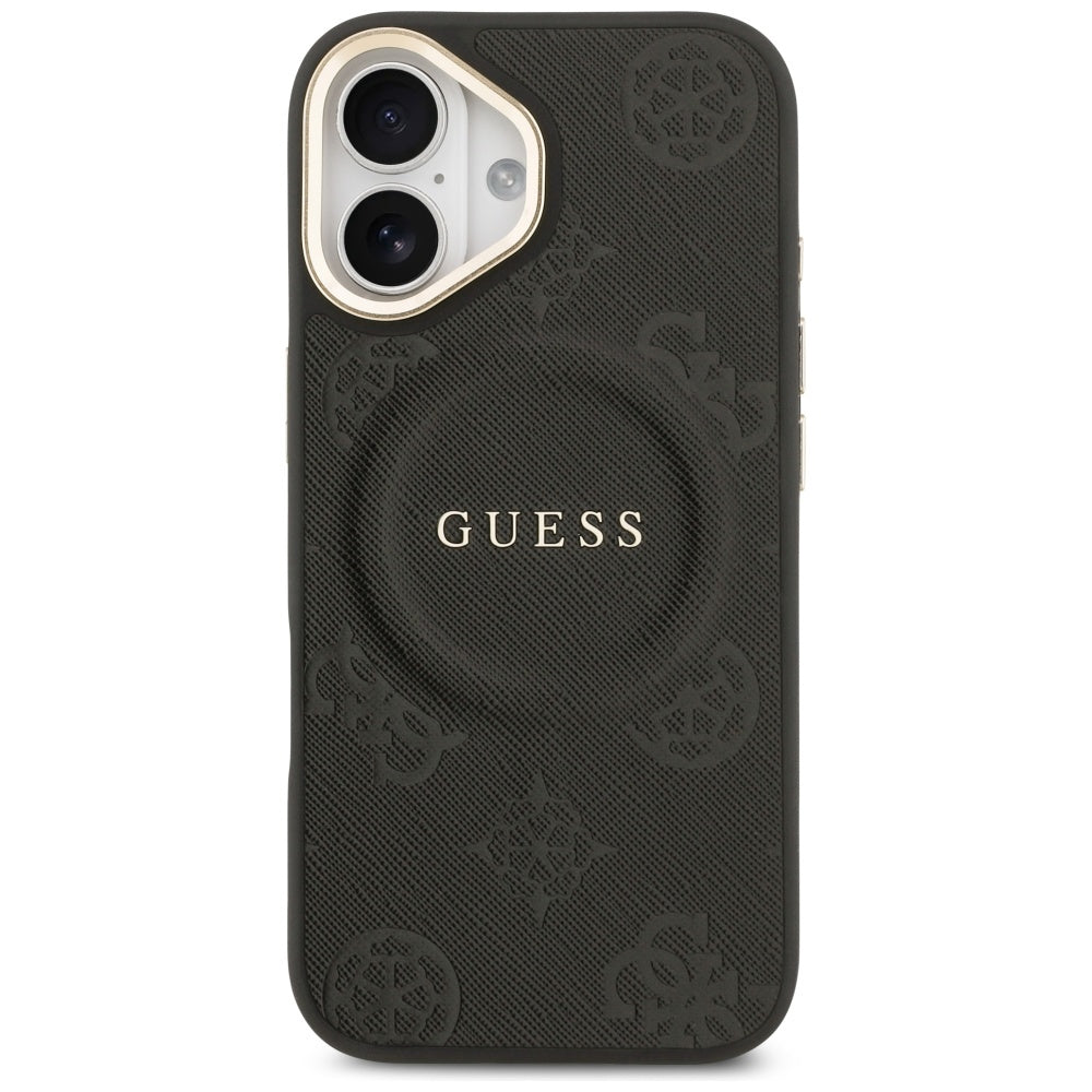 MagSafe tok Apple iPhone 17-hez, Guess, Peony Hot Stamp, Fekete
