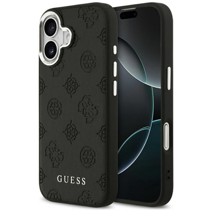 MagSafe tok Apple iPhone 17-hez, Guess, Peony Hot Stamp Script, Fekete