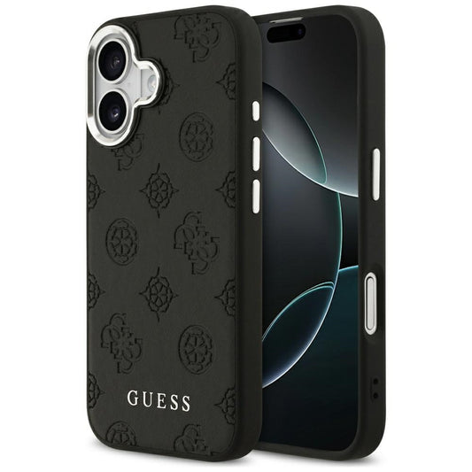 MagSafe tok Apple iPhone 17-hez, Guess, Peony Hot Stamp Script, Fekete