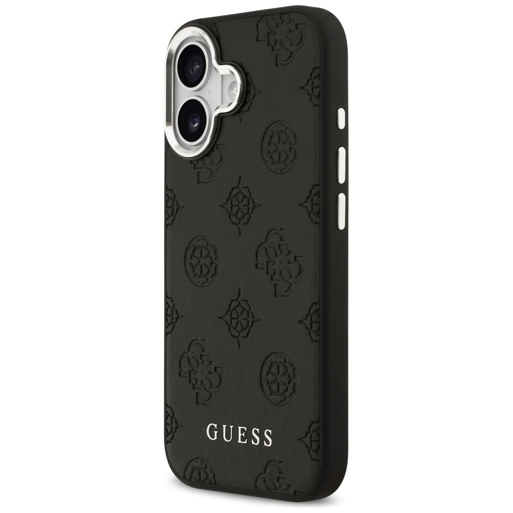 MagSafe tok Apple iPhone 17-hez, Guess, Peony Hot Stamp Script, Fekete