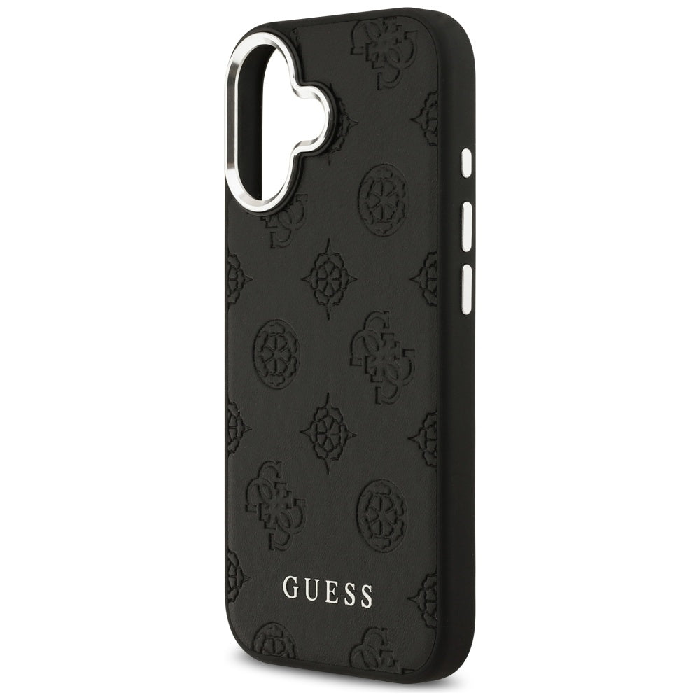 MagSafe tok Apple iPhone 17-hez, Guess, Peony Hot Stamp Script, Fekete