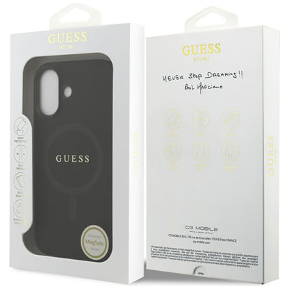 MagSafe Case for Apple iPhone 17, Guess, Saffiano Classic Logo, Black