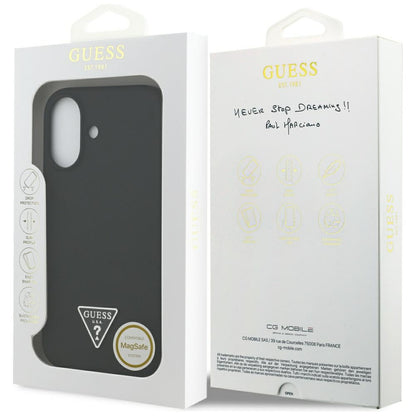 MagSafe tok Apple iPhone 17-hez, Guess, Triangle Logo, Fekete