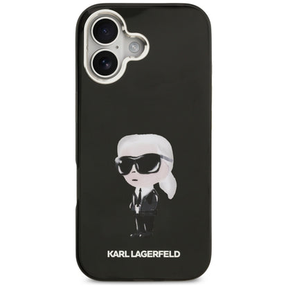 MagSafe tok Apple iPhone 17-hez, Karl Lagerfeld, IML Aquarelle Karl Ikonik, Fekete