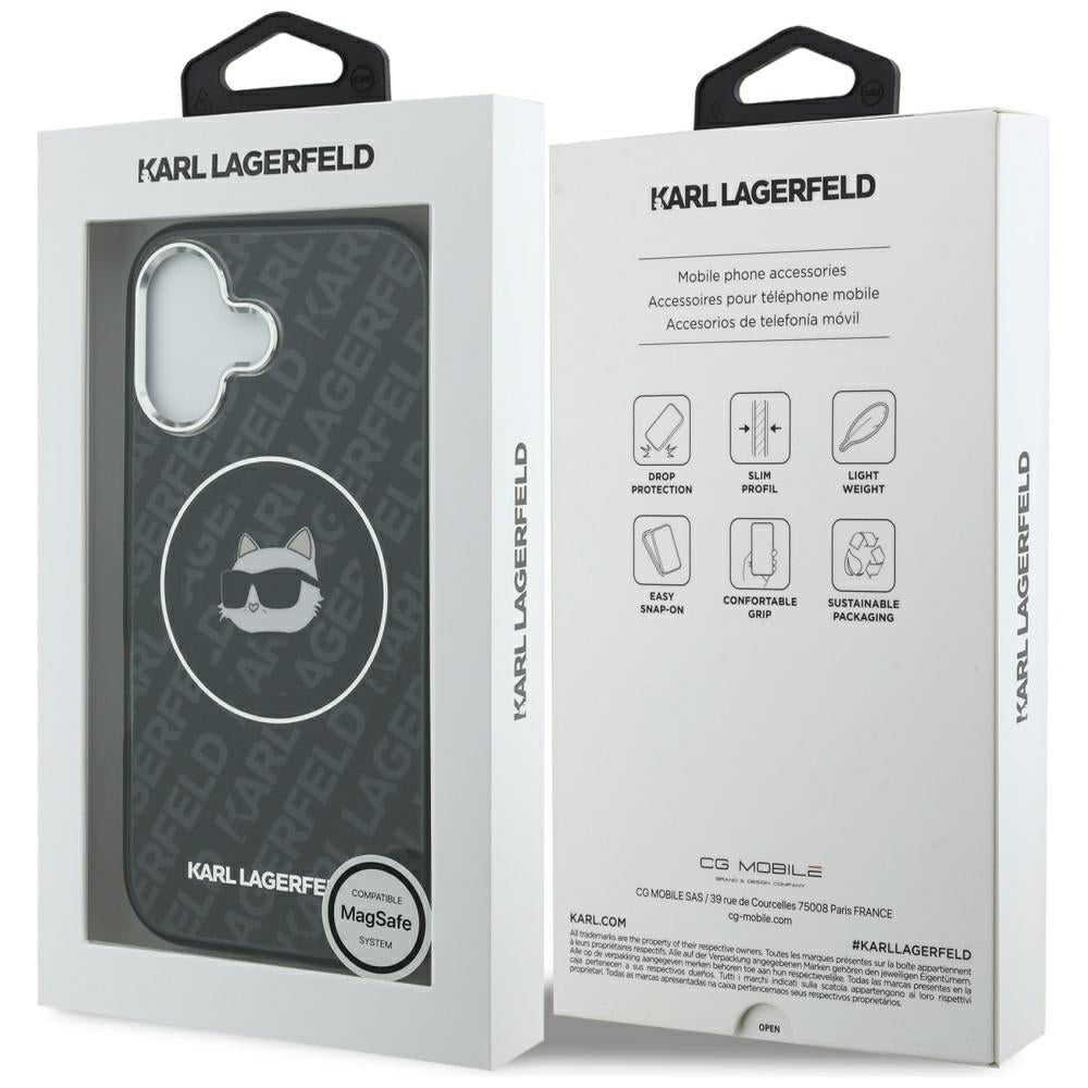 MagSafe tok Apple iPhone 17-hez, Karl Lagerfeld, IML Choupette`s Head, Fekete